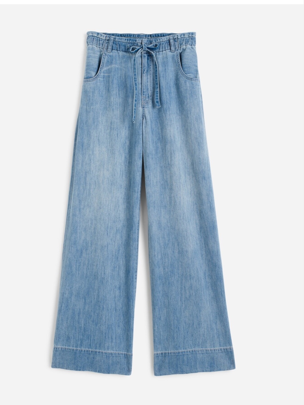 The Denim Pull-On Wide-Leg Pant